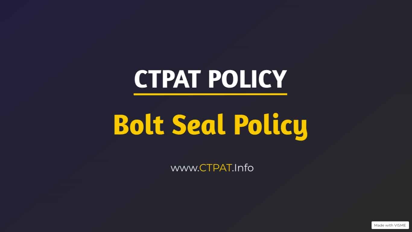 bolt seal policy